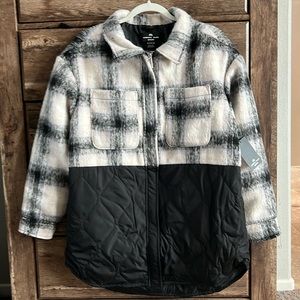 Andrew Marc Sport Mixed Media Shirt Jacket NWT Size M